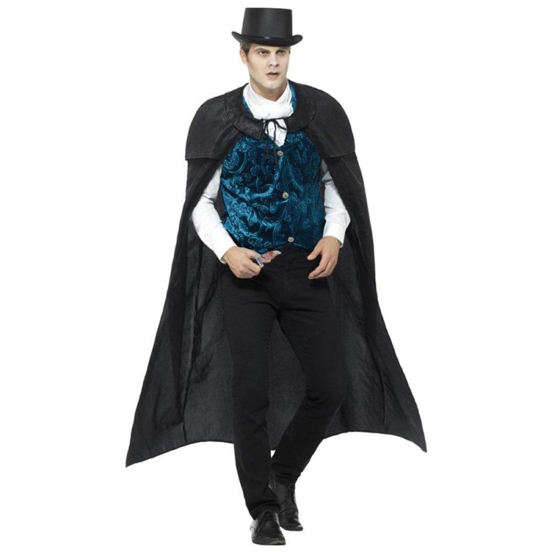 Herren Deluxe Jack der Lustmörder Kostüm | Deluxe Victorian Jack The Ripper Costume Black - carnivalstore.de