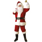 Kostüm "Regency" aus Plüsch Santa Kostüm für Erwachsene | XXL Regency Plüsch Weihnachtsmann - carnivalstore.de