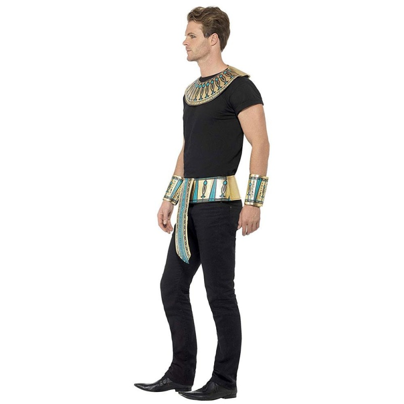 Egyptisk sæt med kravemanchetter og Gürtel |Egyptisk sæt guld med kravemanchetter bælte - carnivalstore.de