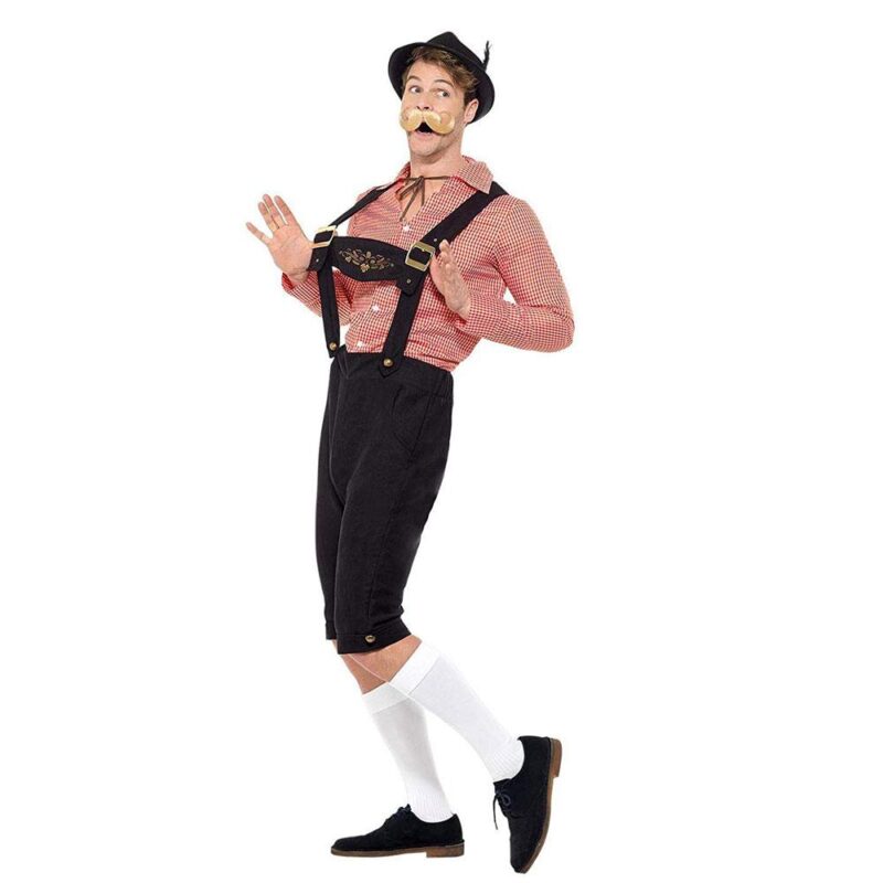 Bayerische Bier Guy Kostüm, Rot | Bavarian Beer Guy Costume Rød Med Skjorte - carnivalstore.de