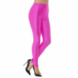 Legginsy Damen 80er Jahre Disko Elastan | Legginsy Disco Spandex 80s Neonowy Róż - carnivalstore.de