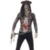Herren Zombie Piraten T-Shirt | Zombie Pirate T Shirt Green - carnivalstore.de