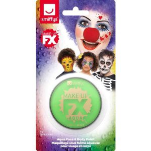 Unisex Make-Up, Gesichtswasser en Körperfarbe Neon Grün | Make Up Fx Op Display Card Lime Groen - carnavalstore.de