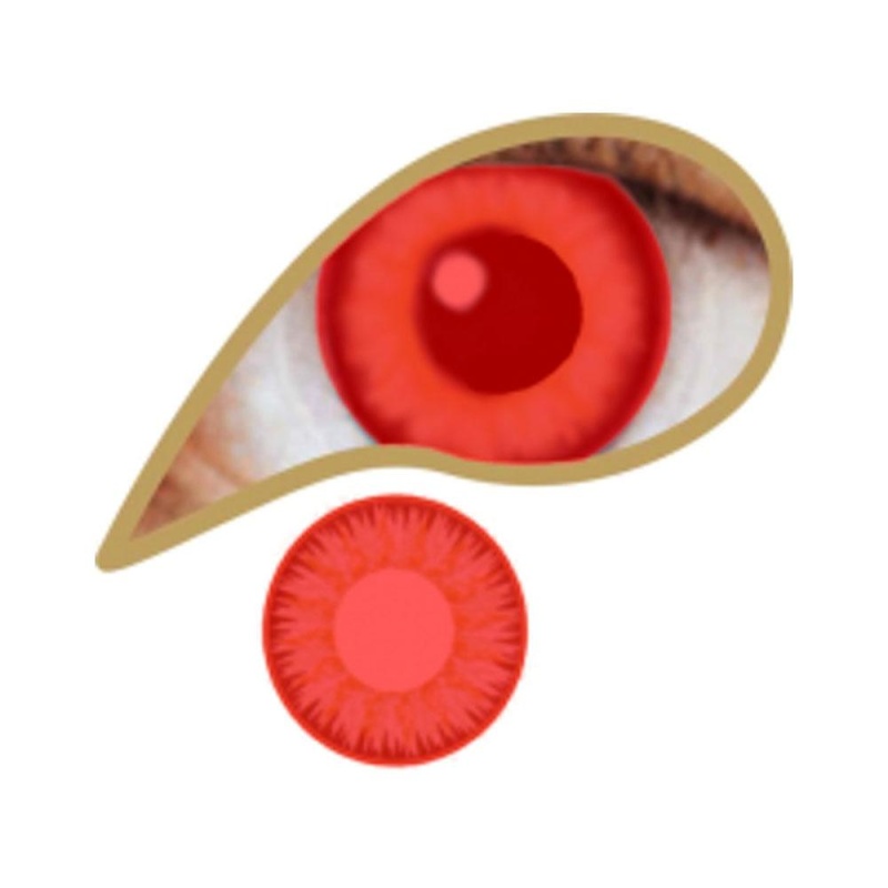 Blind rød kontaktlinse kun 1 dags brug - carnivalstore.de