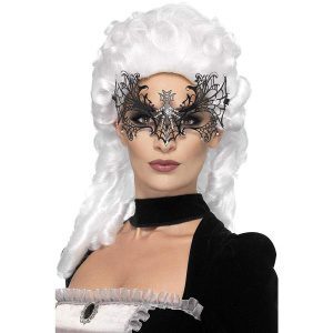 Augenmaske Netz der en Witwe Metallfiligran Schwarz | Black Widow Web Oogmasker Metaal Filigraan - carnavalstore.de