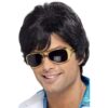 Herren 70er Jahre Feinschnitt Perücke | 70s Shag Wig Black Short Flicked With Fringe - carnivalstore.de
