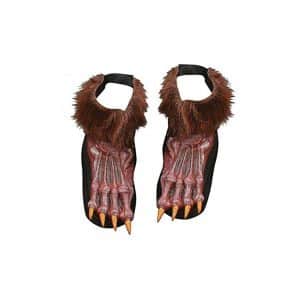 Braune Werwolffüße | Cubrezapatos Hombre Lobo Marrón - carnivalstore.de