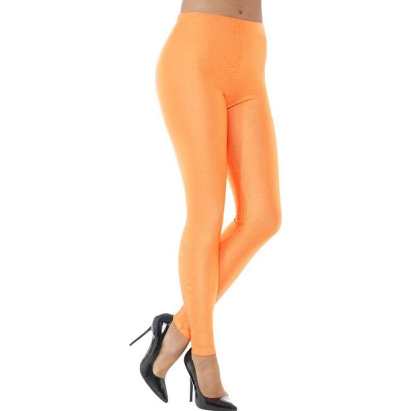 Legginsy 80er Jahre Disko Elastan | Legginsy Disco Spandex 80s Neon Orange - carnivalstore.de