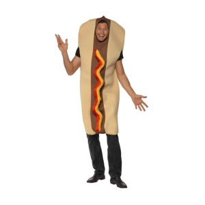 Riesen Hot-Dog vorne mit Ketchup-Effekt | Giant Hot Dog Costume - carnivalstore.de