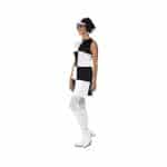 Hippiekleid schwarz weiss 60er Jahre Kleid | Costume da party girl anni '1960, bianco e nero - carnivalstore.de