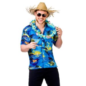 Camicia Hawaii Blue Palm Trees - Carnival Store GmbH