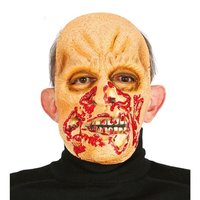 Gruselige Halloween Zombiemaske Maske Zombie Blut Monster Schädel Horror Zombie Party | Foam Zombie Mask - carnivalstore.de