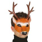 Medien Maske Hirsch | Hirsch Halbmaske aus Schaumstoff - carnivalstore.de