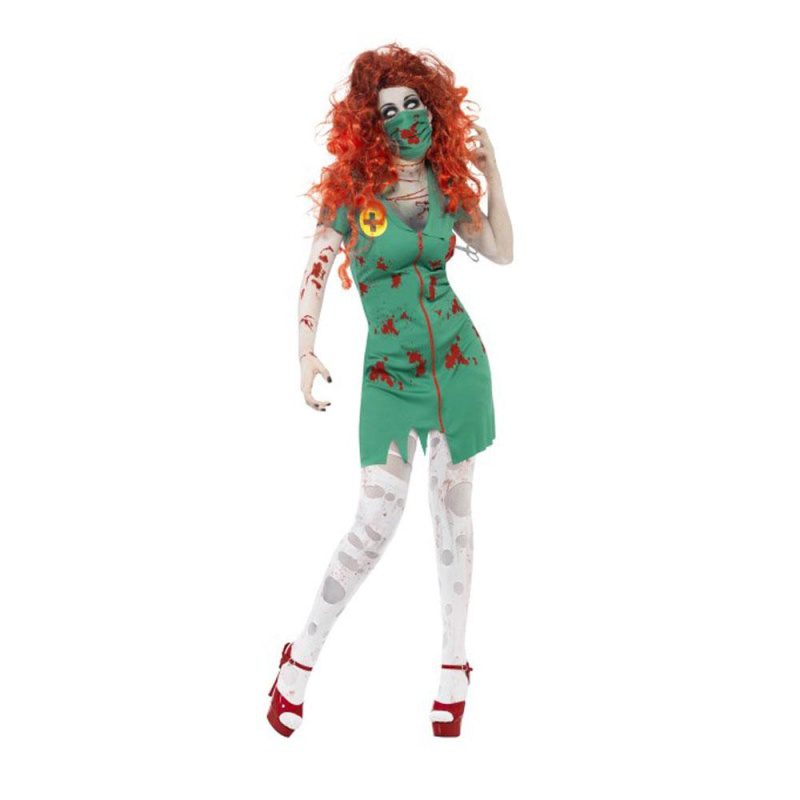 Damen Zombie-OP Schwester Kostüm | Fantasia de Enfermeira Esfoliante Zumbi - carnavalstore.de