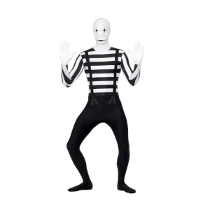 Herren Second Skin Pantomime Kostüm | Mime Second Skin Suit - carnavalstore.de