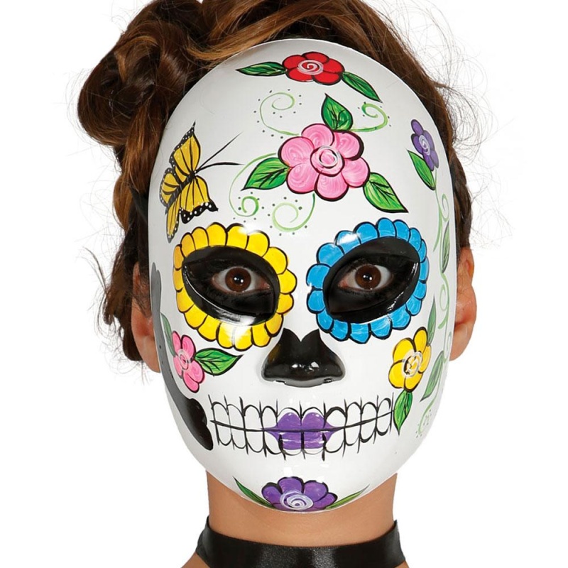 Maska Tag der Toten, Frau | Woman Day Of The Dead Mask - carnivalstore.de