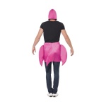 Flamingo kostiumas, rožinis, vientisas paminkštintas kūnas su pritvirtintu kaklu ir gobtuvu – carnivalstore.de
