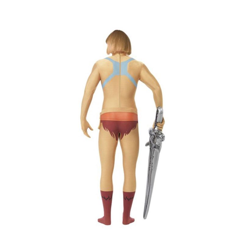 He-Man Second Skin, med rumpaväska, dold fluga och öppning under hakan - carnivalstore.de