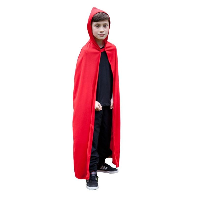 Kinder Cape mit Kapuze - ROT - carnivalstore.de