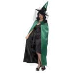 Damen Wendbarer Hexen Umhang | Deluxe Käännettävä Witch Cape - carnivalstore.de