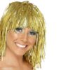 Damen Lametta Perücke | Cyber Tinsel Wig Gold Metallic - carnivalstore.de