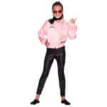 Pink Lady Jacke med logo | Grease Pink Damejakke Pink Med Logo - carnivalstore.de