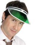 Unisex Poker Visier, One Size, Grün | Poker Visor Green - carnivalstore.de