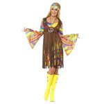 Damen 60er Groovy Lady Kostüm | 1960 Groovy Lady Brown - Carnivalstore.de