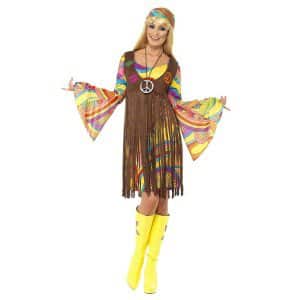 Damen 60er Groovy Lady Kostüm | 1960er Groovy Lady Brown - carnivalstore.de