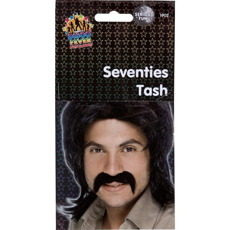 70er Jahre Schnurrbart | Seventies Tash Black itseliimautuva - carnivalstore.de