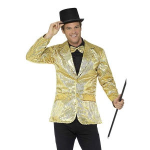Herren Pailletten Jacke, Gold | Sequin Men's Jacket - carnivalstore.de