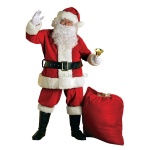 Deluxe Samt Santa Anzug Kostüm für Erwachsene | Luxe fluwelen kerstmankostuum - carnavalstore.de