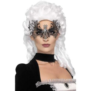 Augenmaske Netz der en Witwe Metallfiligran Schwarz | Black Widow Web Eyemask Metal Filigree - carnivalstore.de