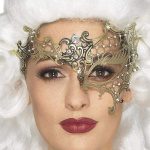 Deluxe Metall Filigran Half Eye Maske | Deluxe kovinska filigranska polovična maska ​​za oči - carnivalstore.de