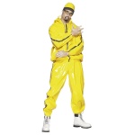Herren rapero Kostüm | Traje de rapero amarillo con chaqueta con capucha - carnivalstore.de