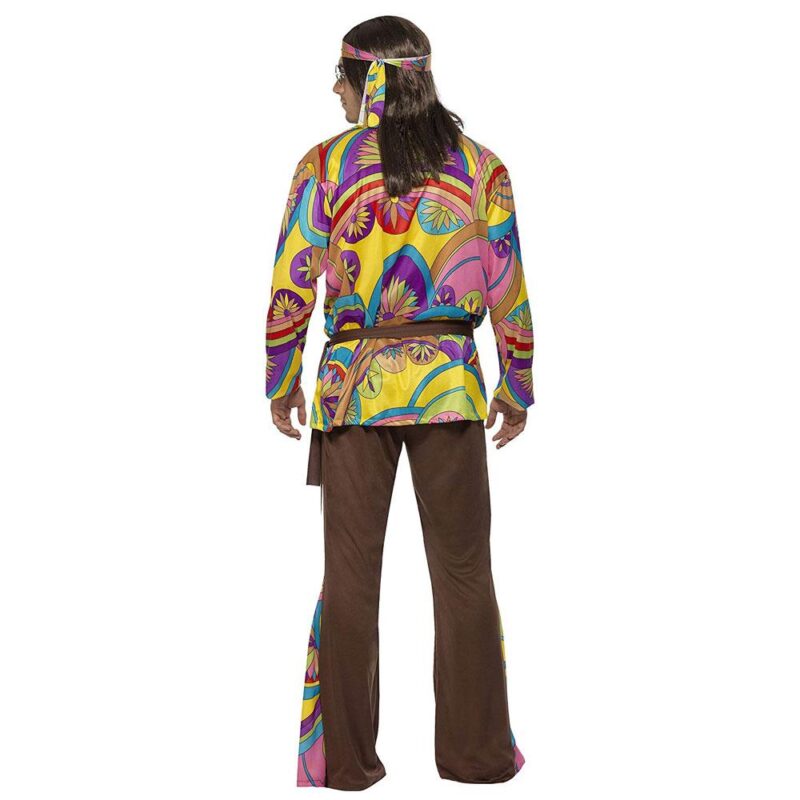 Herren Hippie Kostüm | Psykedelisk hippiemandskostume - carnivalstore.de