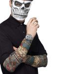 Herren Tag der Toten Tattoo rmel | Dag van de Doden Tattoo Sleeve - carnavalstore.de