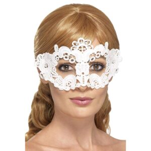 Stickte Spitze filigran oogmasker | Geborduurd Kant Filigraan Bloemen Oogmasker - carnavalstore.de