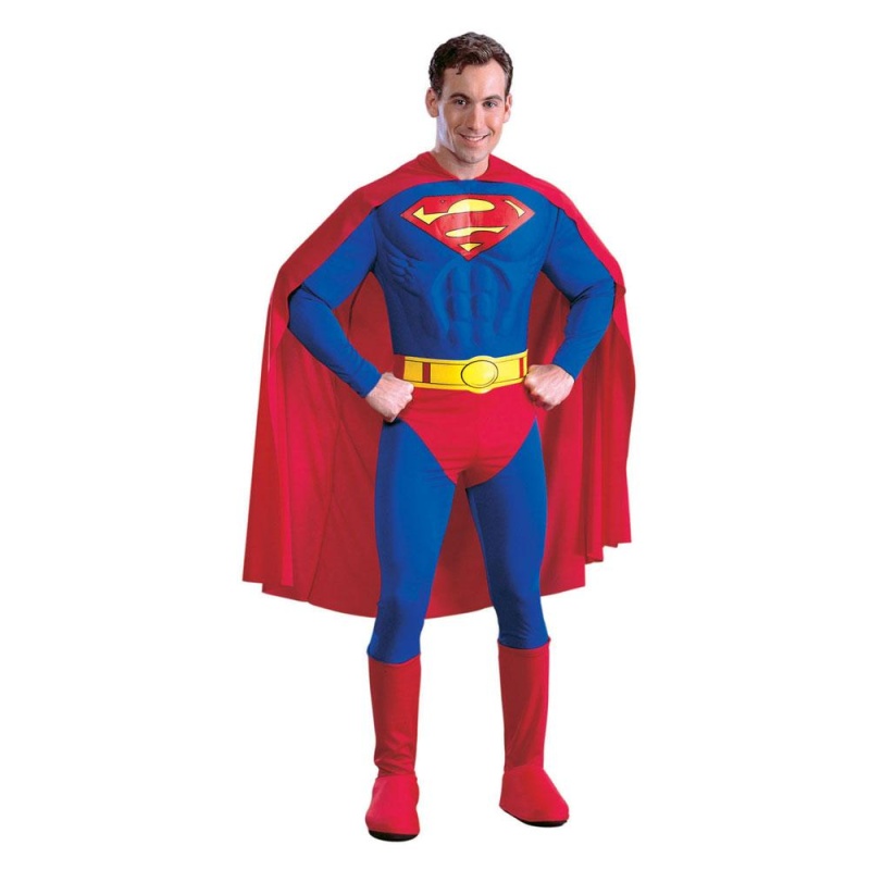 Superman Deluxe con i capelli rossi | Superman Deluxe con petto muscoloso - Carnivalstore.de