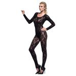 Femei Bodystocking aus Spitze | Ciorap de corp Dantela Neagra - carnivalstore.de