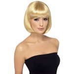 Damen Party Perücke, Bob mit Pony |Partyrama Wig 12 Inch Dark Blonde Short Bob - carnivalstore.de