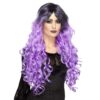 Damen Gothic Glamour Perücke mit dunklem Ansatz | Gothic Glamour Wig Lilac Purple - carnivalstore.de