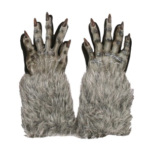 Werwolf Handschuhe Hände Grau | Šedé vlkodlačí rukavice - carnivalstore.de