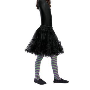 Kinder Mädchen Hexen Strumpfhose Lila und Grün | Hlačne nogavice Wicked Witch Child Green & Purple - carnivalstore.de