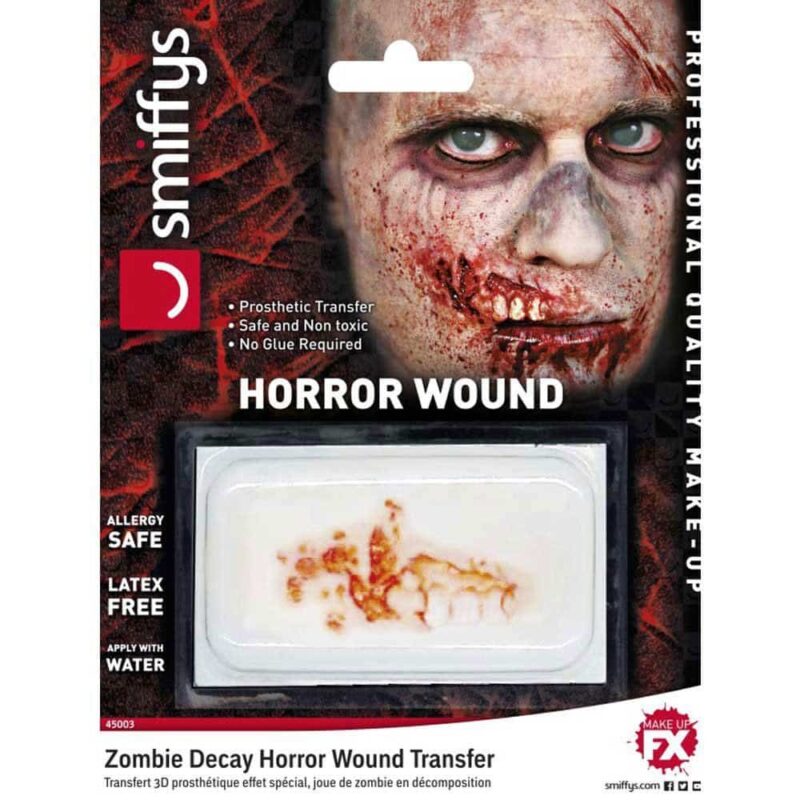 Narbe Mund | Horror Transfer Rany, Zombie Decay - carnivalstore.de