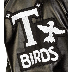 T-Bird Jacke Schwarz med Grease-Logo | Grease T Birds Jacka Svart Med Logotyp - carnivalstore.de