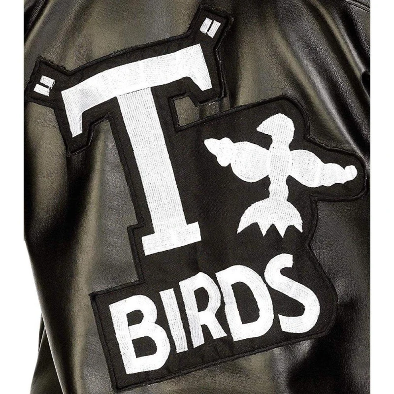 T-Bird Jacke Schwarz con Grease-Logo | Grease T Birds Chaqueta Negra Con Logo - carnivalstore.de