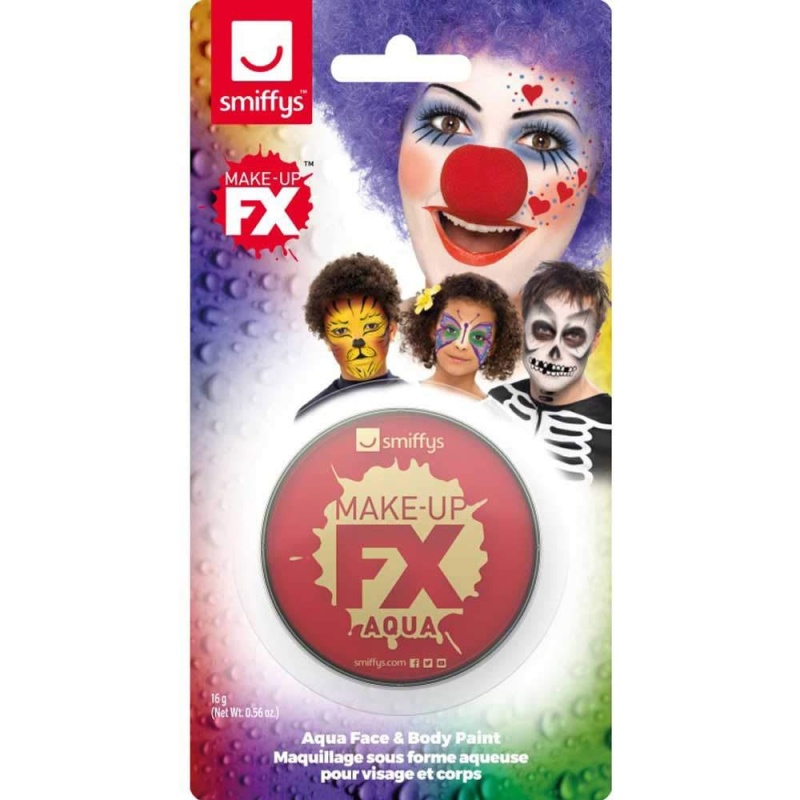 Unisex smink Gesichtswasser und Körperfarbe | Make Up Fx On Display Card Red Aqua - carnivalstore.de