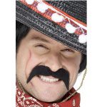 Mexikaner klassischer selbstklebend Schnäuzer | Mexican Bandit Tash Autoadhesivo Negro - carnivalstore.de