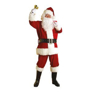 Kostüm "Regency" aus Plüsch Santa Kostüm für Erwachsene | Regal Regency Plush Santa Suit Kostüm für Erwachsene - carnivalstore.de